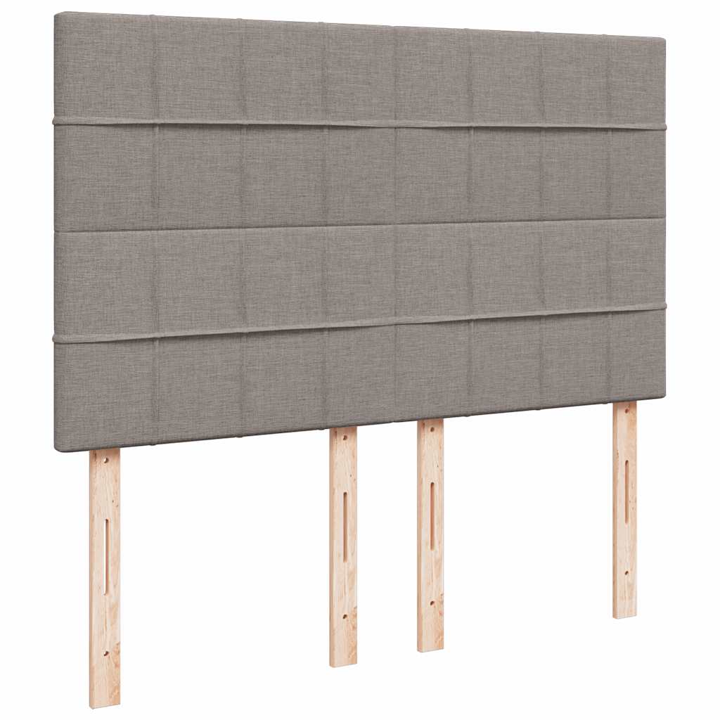 Ottoman krevet s madracem, taupe boja, 140x190 cm, tkanina