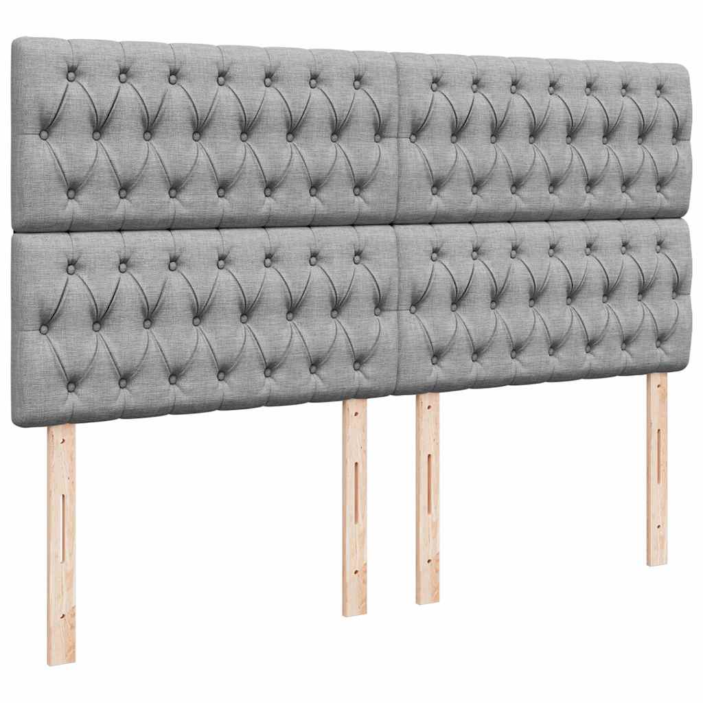 Otomanski krevet s madracem svijetlosivi 180x200cm od tkanine