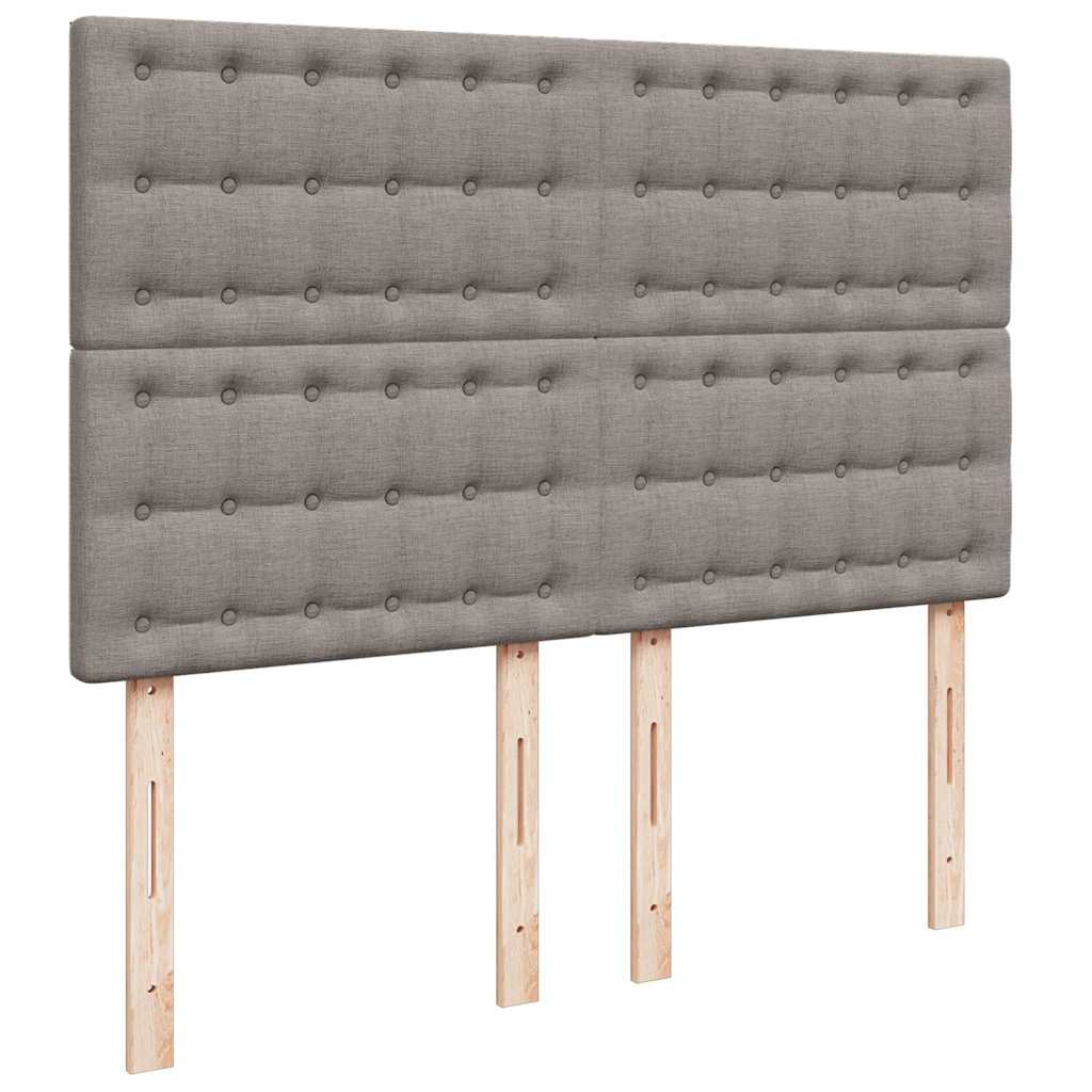 Ottoman krevet s madracem, taupe boja, 140x190 cm, tkanina