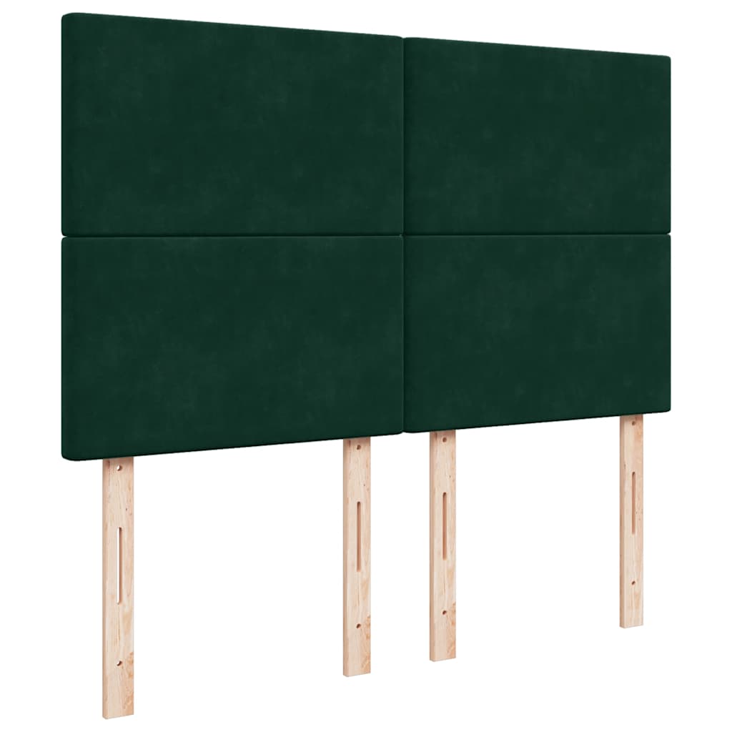 Ottoman krevet s madracima tamnozeleni 140x190 cm baršun