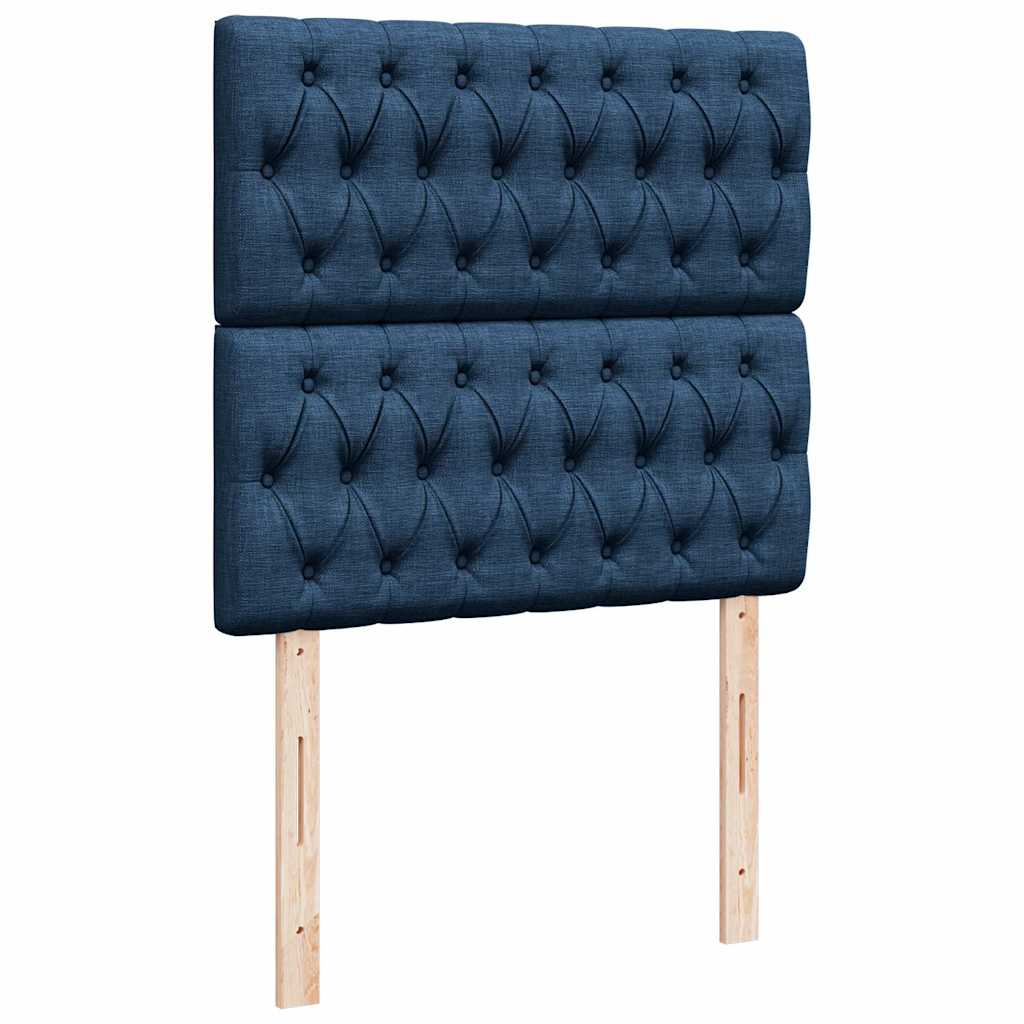 Ottoman krevet s madracima plavi 160x200 cm tkanina