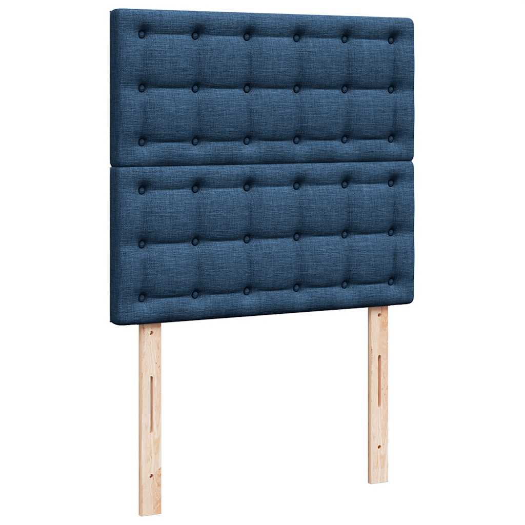 Ottoman krevet s madracima plavi 160x200 cm tkanina