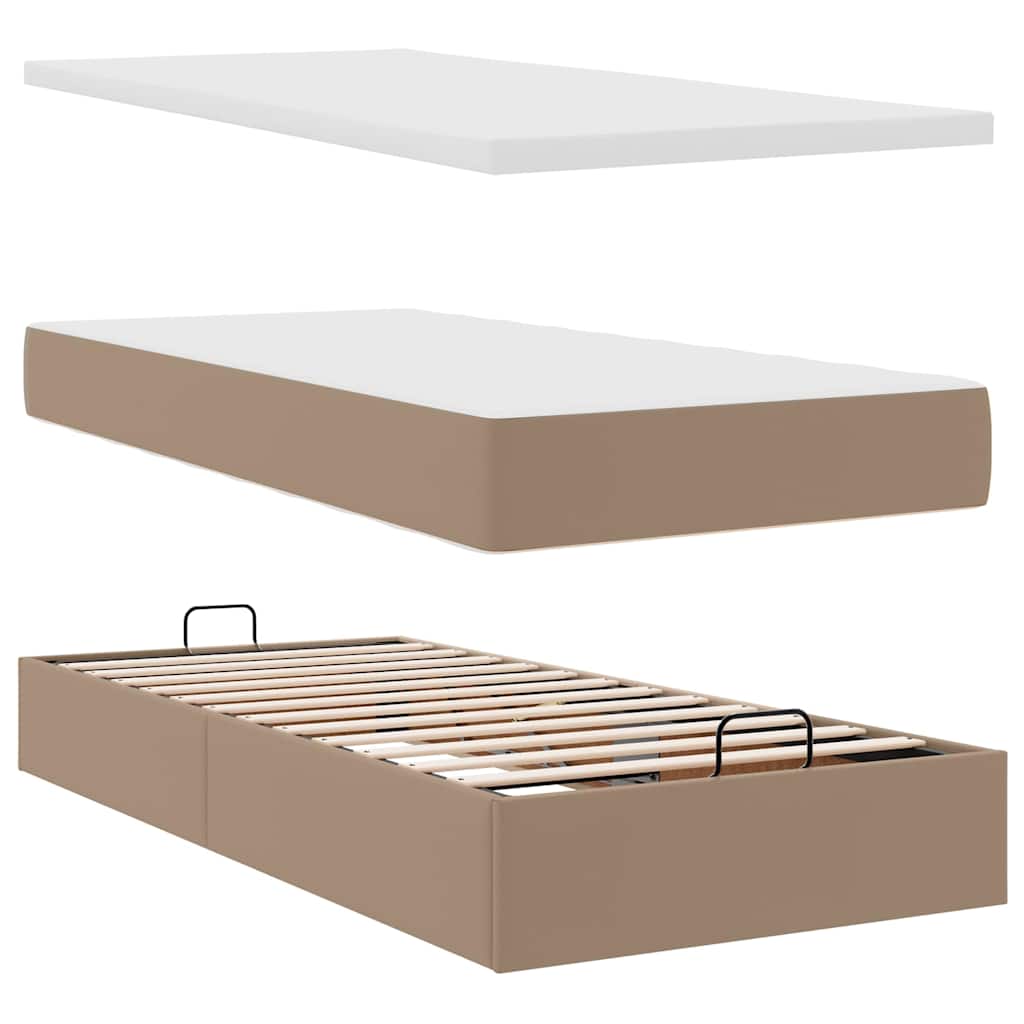 Okvir kreveta s madracem cappuccina 100x200cm umjetna koža