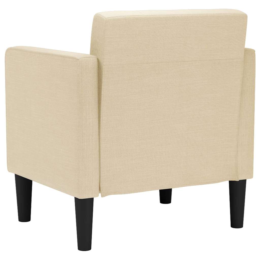 Sofa s naslonima za ruke krem boje 53 cm tkanina