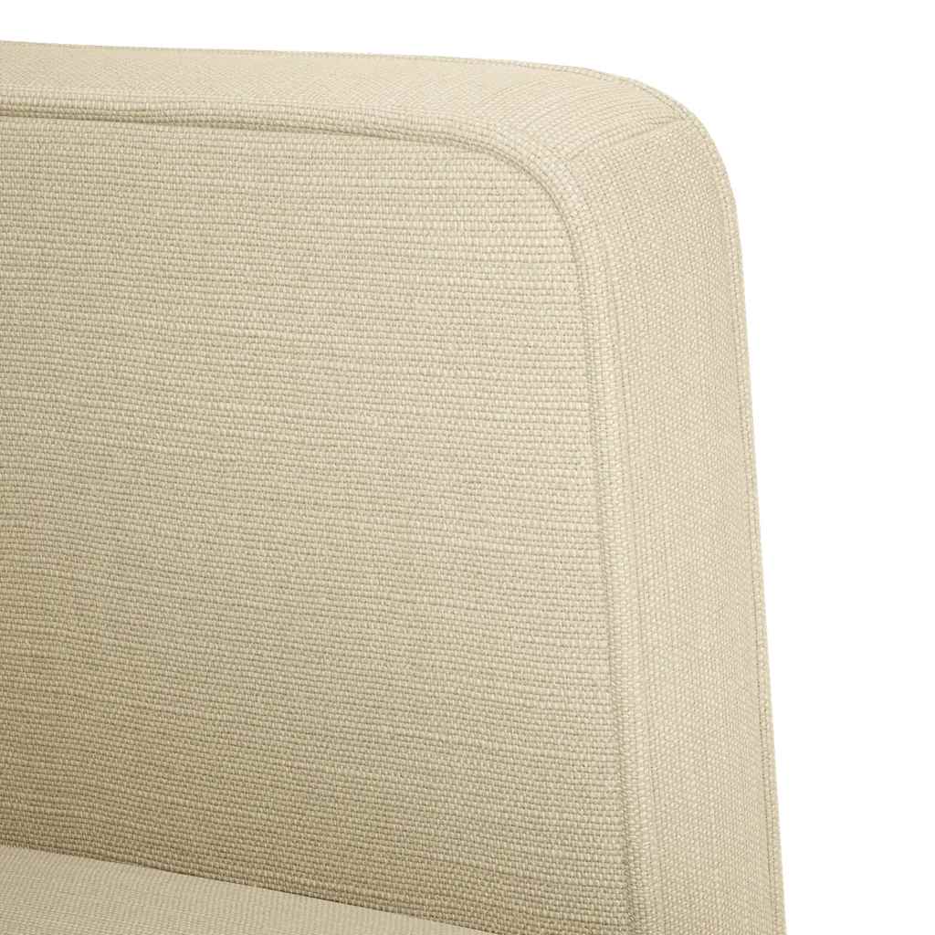 Sofa s naslonima za ruke krem boje 53 cm tkanina