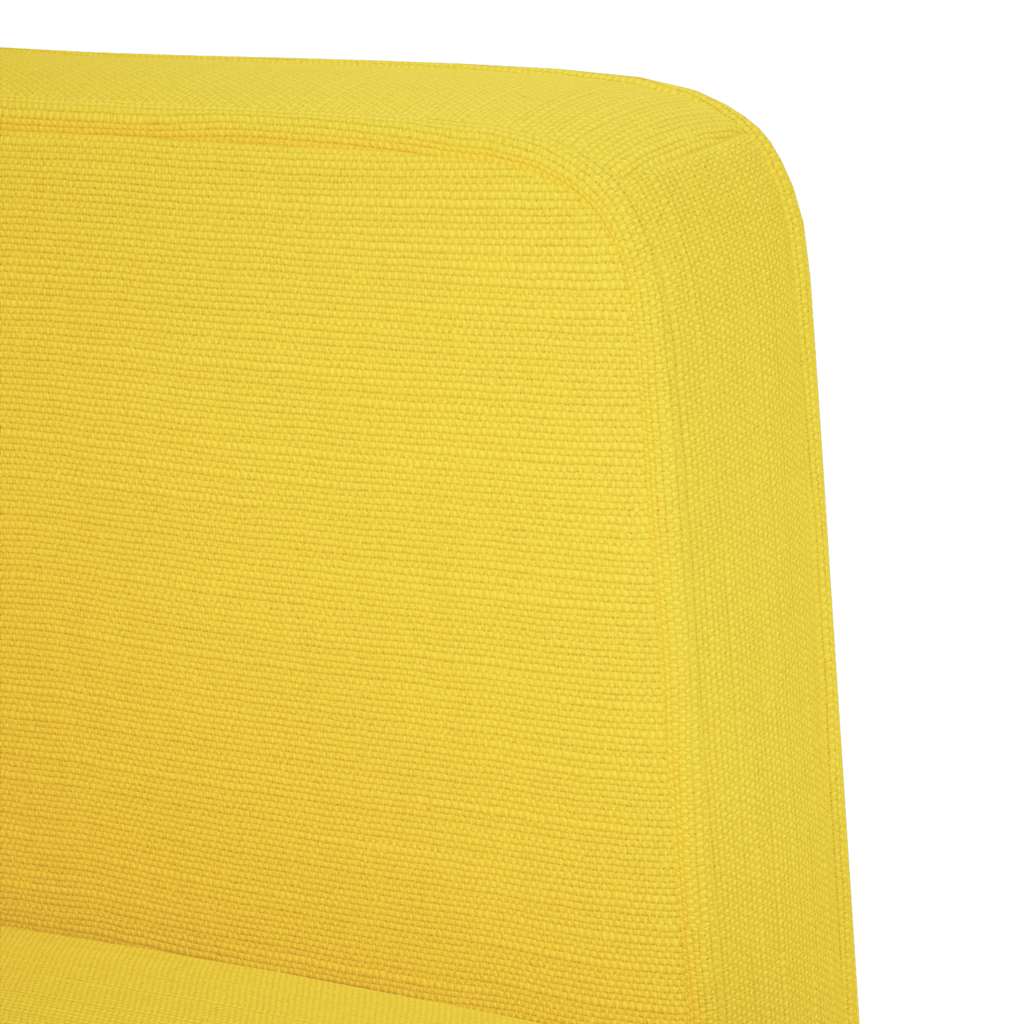Sofa s naslonima za ruke svijetložuta 53 cm tkanina