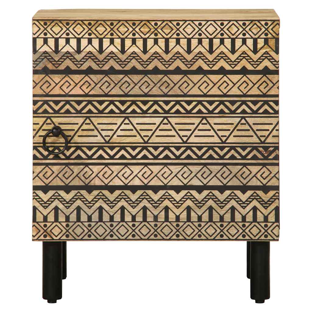 Krevetni ormarići 2 kom crni 40x33,5x46cm puno grubo drvo mango