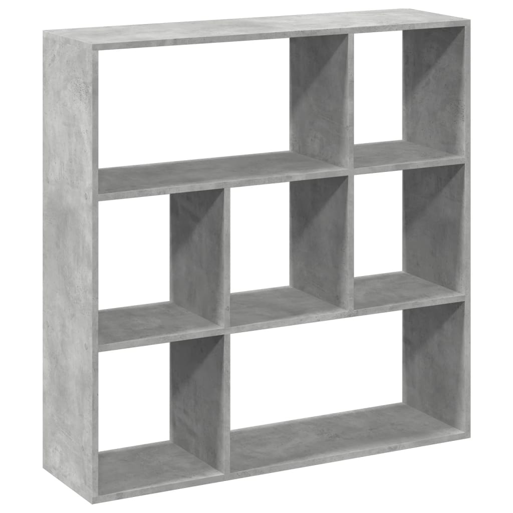 Sobna pregrada / regal za knjige sivi 102x29x103,5 cm drveni