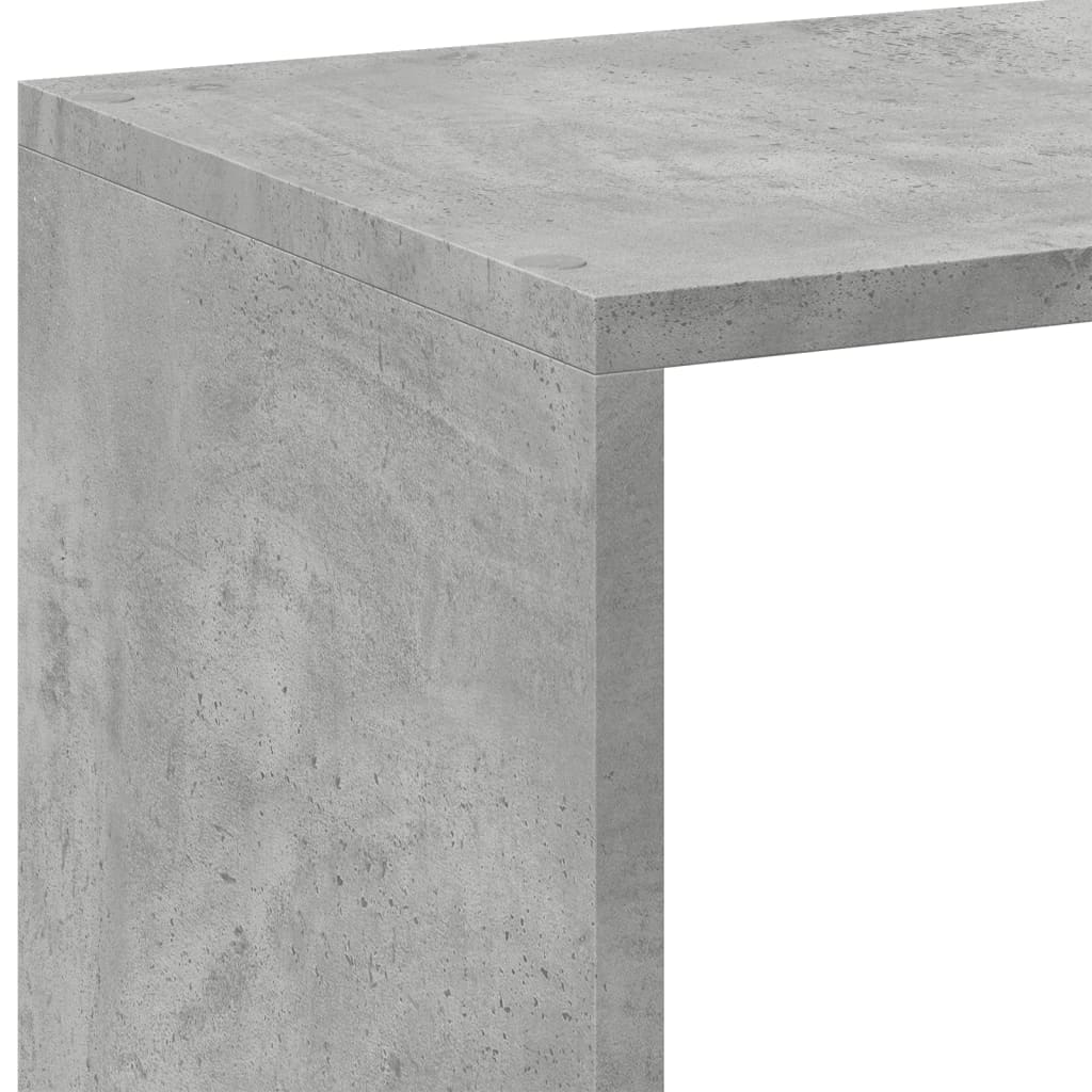 Sobna pregrada / regal za knjige sivi 102x29x103,5 cm drveni