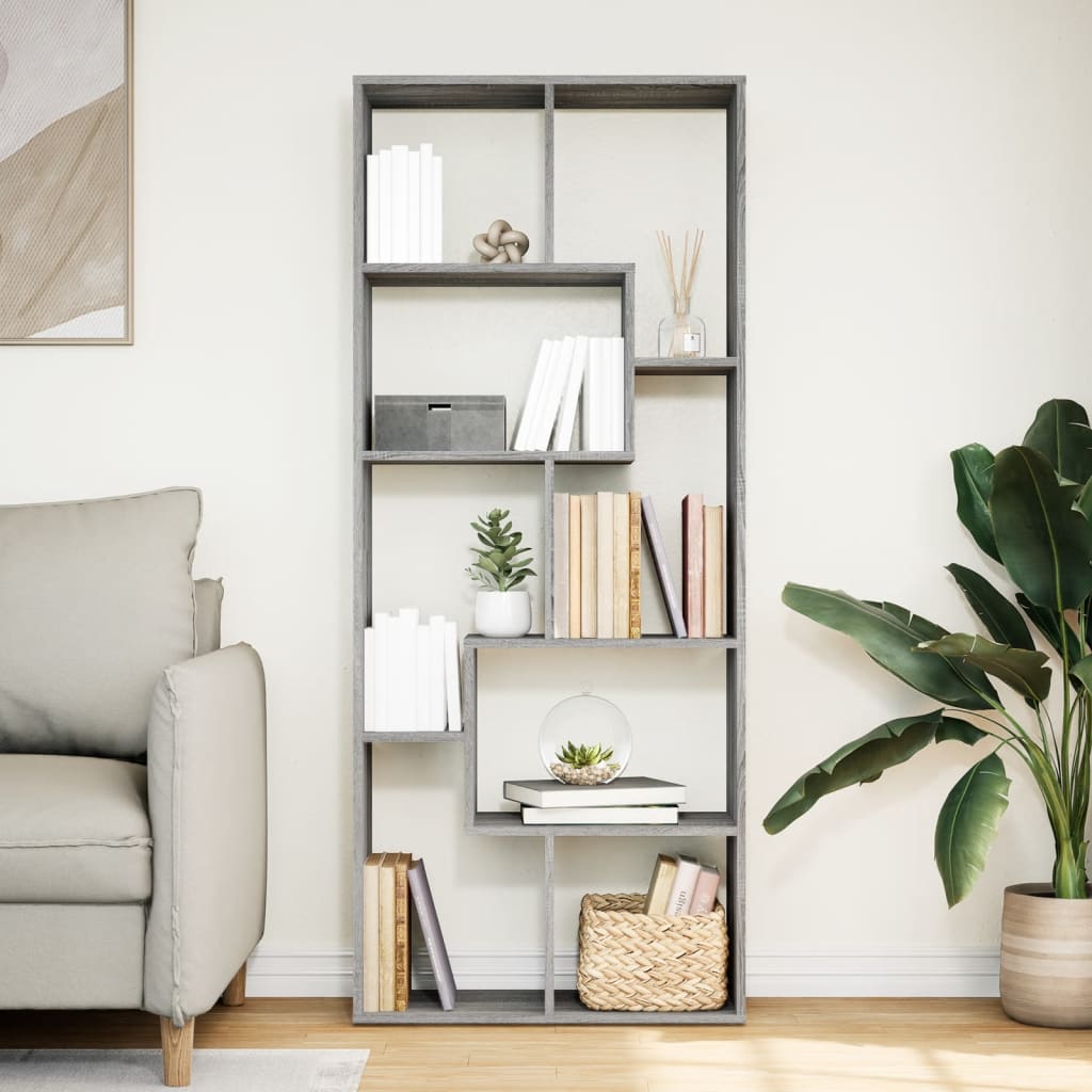 Pregrada / regal za knjige boja hrasta 67x25x161,5 cm drveni