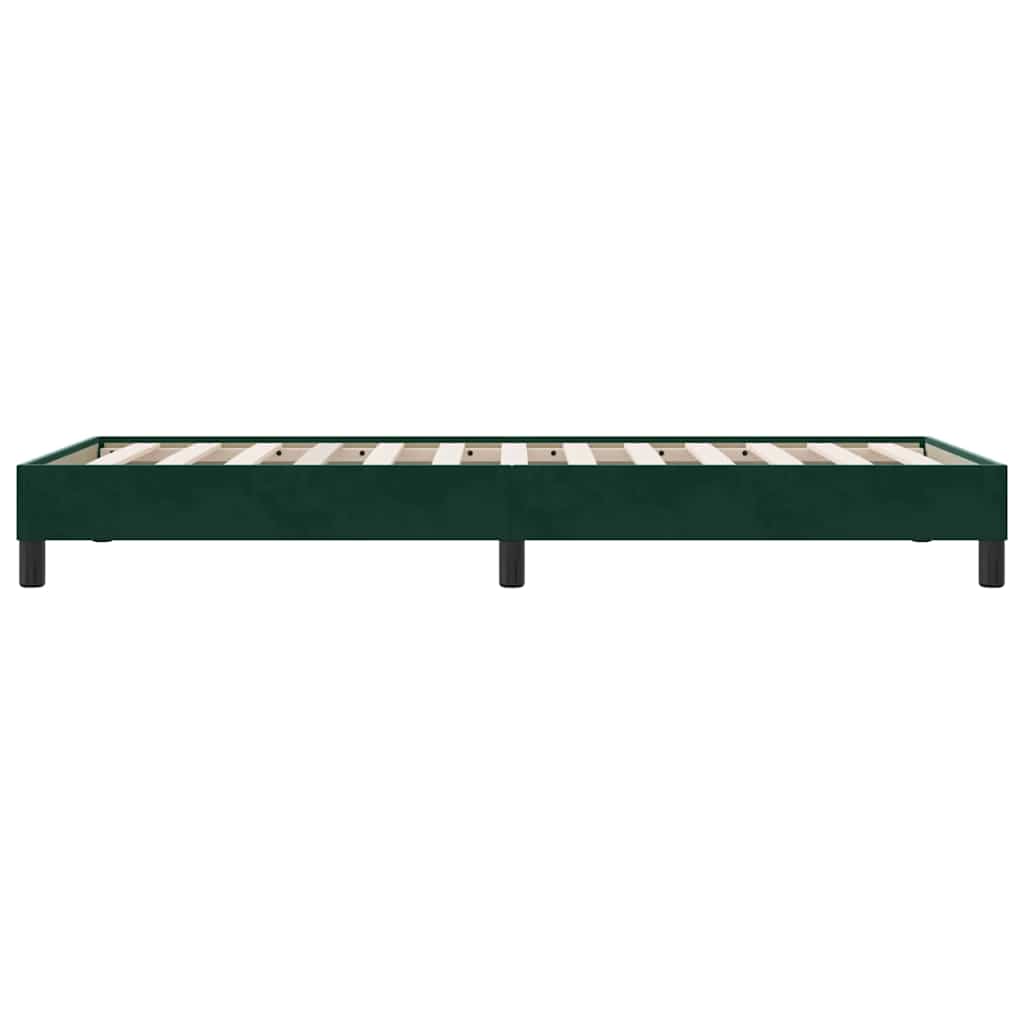 Okvir kreveta bez madraca Tamnozeleni 80x210 cm Baršun