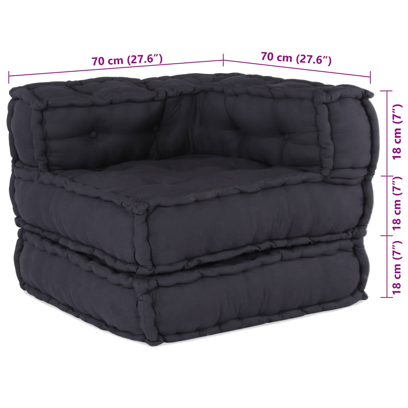 Modularna sofa 3 pcs Antracit Tkanina