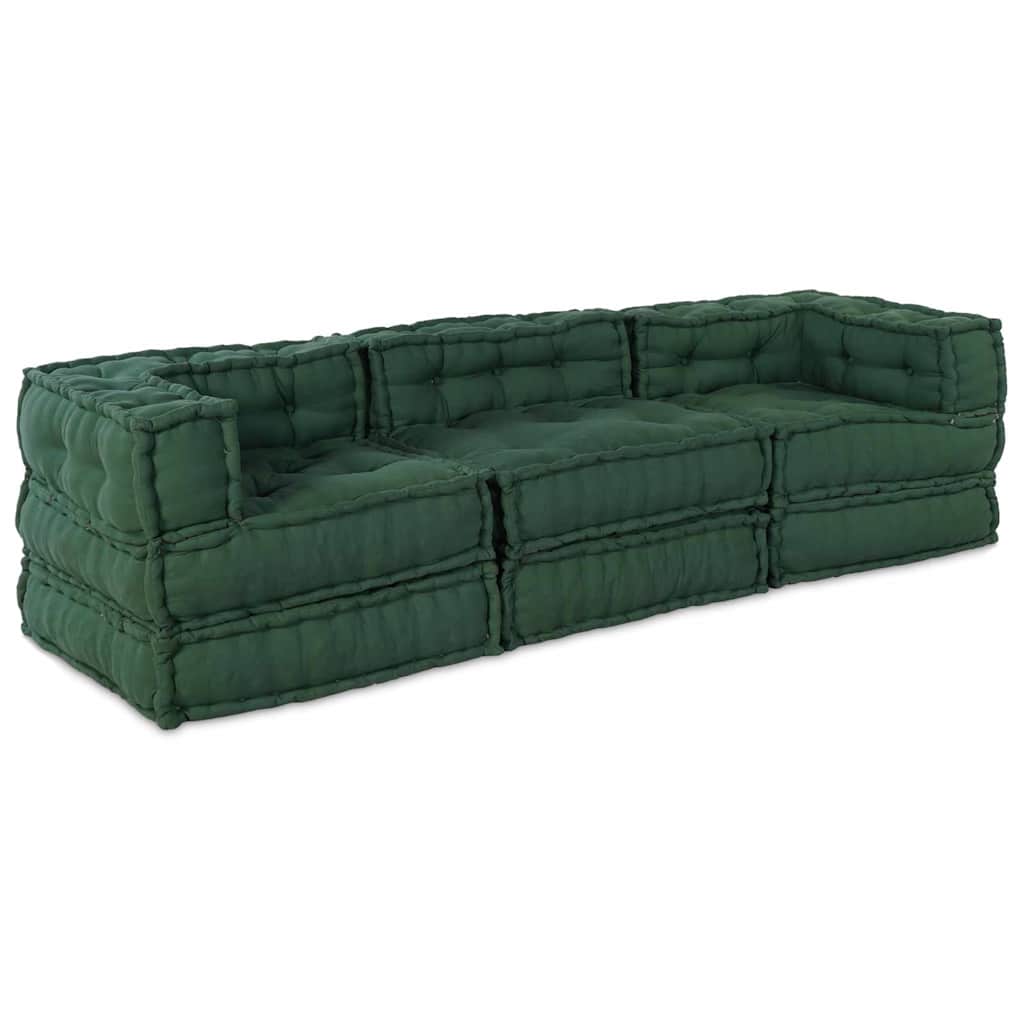 Modularna sofa 3 pcs Zelena Tkanina