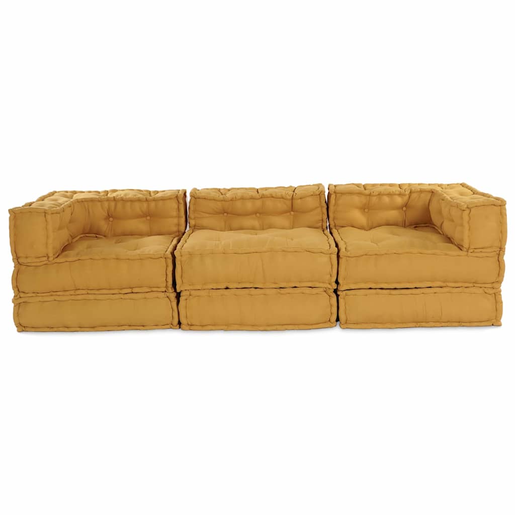 Modularna sofa 3 pcs Žuta Tkanina