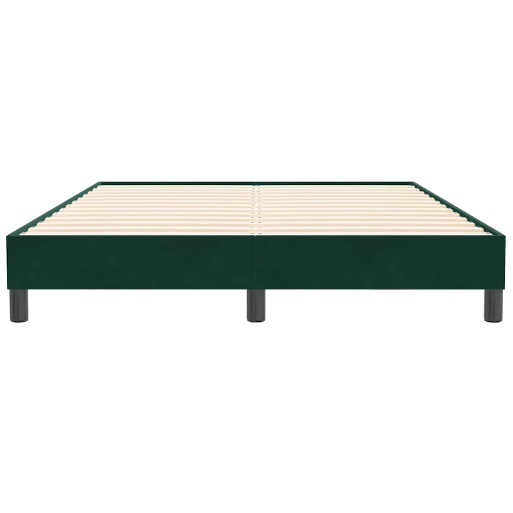 Box Spring krevet bez madraca tamnozeleni 160x210 cm samt
