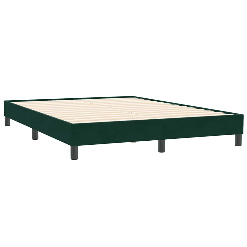 Box Spring krevet bez madraca tamnozeleni 160x210 cm samt