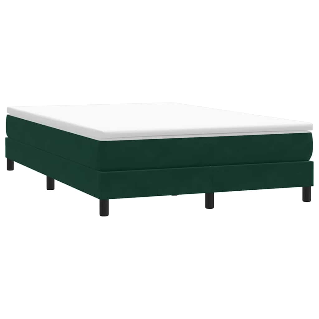 Box Spring krevet bez madraca tamnozeleni 160x210 cm samt