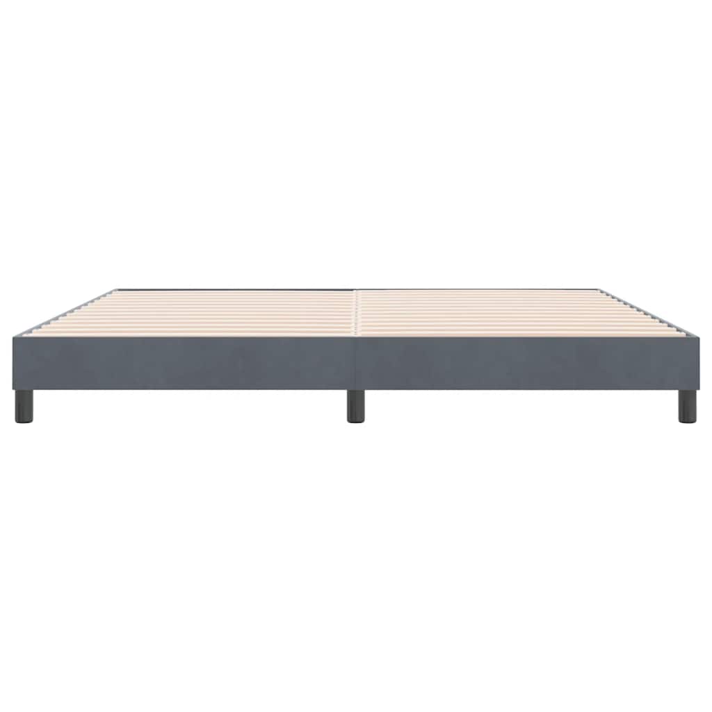 Krevet s boxspring oprugama bez madraca tamno sivi 180x220 cm baršun