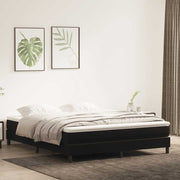Krevet s boxspring oprugama bez madraca crni 180x220 cm baršun