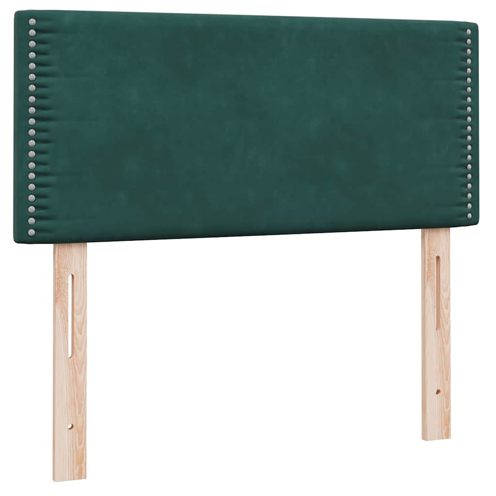 Box Spring krevet s madracem tamnozeleni 80x220 cm baršun