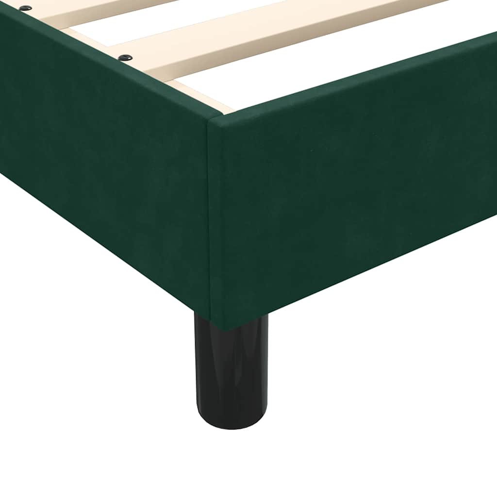 Box Spring krevet s madracem tamnozeleni 80x220 cm baršun