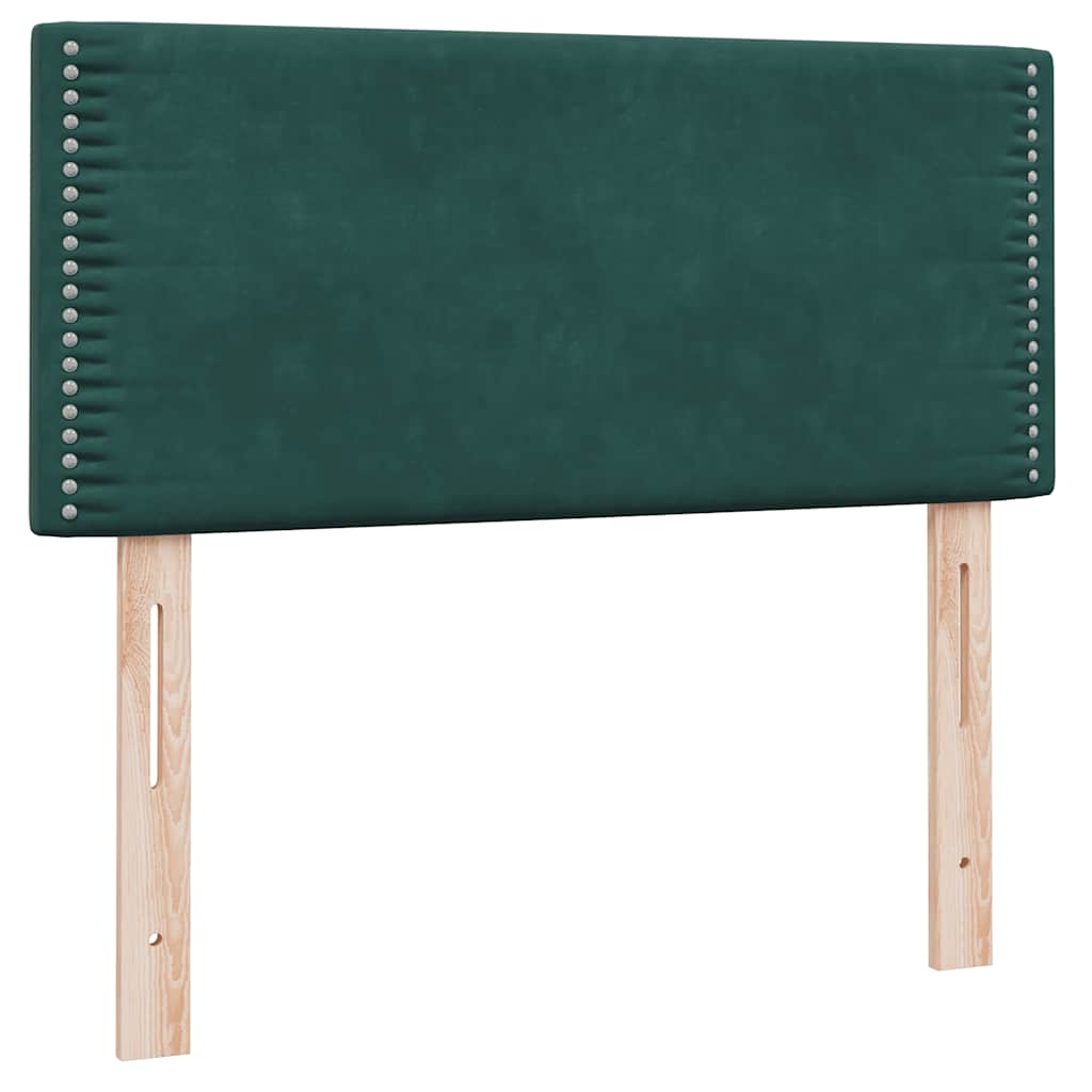 Box Spring krevet s madracem tamnozeleni 80x220 cm baršun