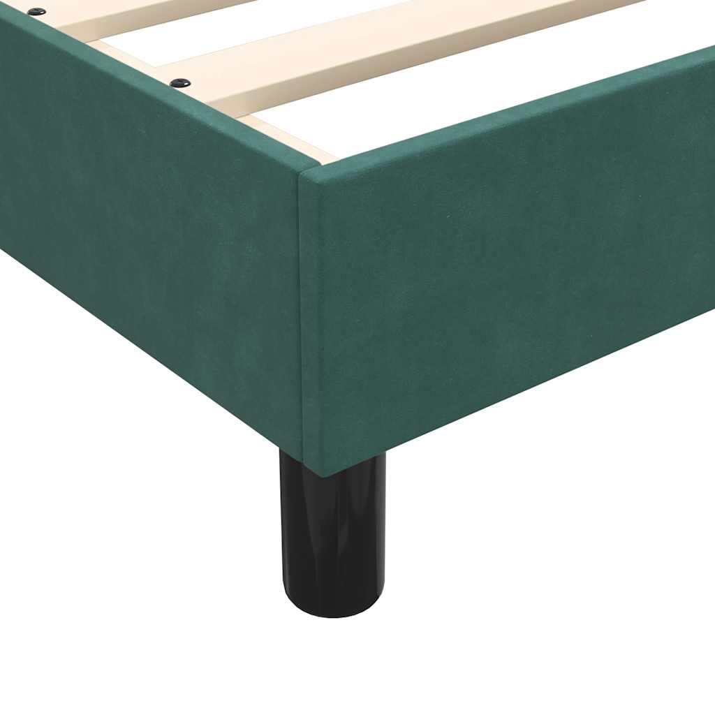 Box Spring krevet s madracem tamnozeleni 80x220 cm baršun