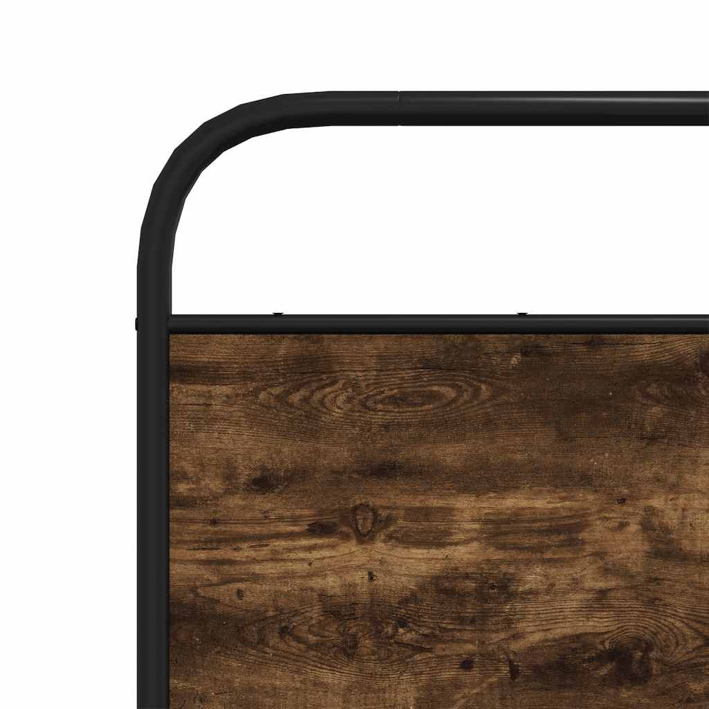 Metalni okvir kreveta bez madraca boja hrasta 200x200 cm
