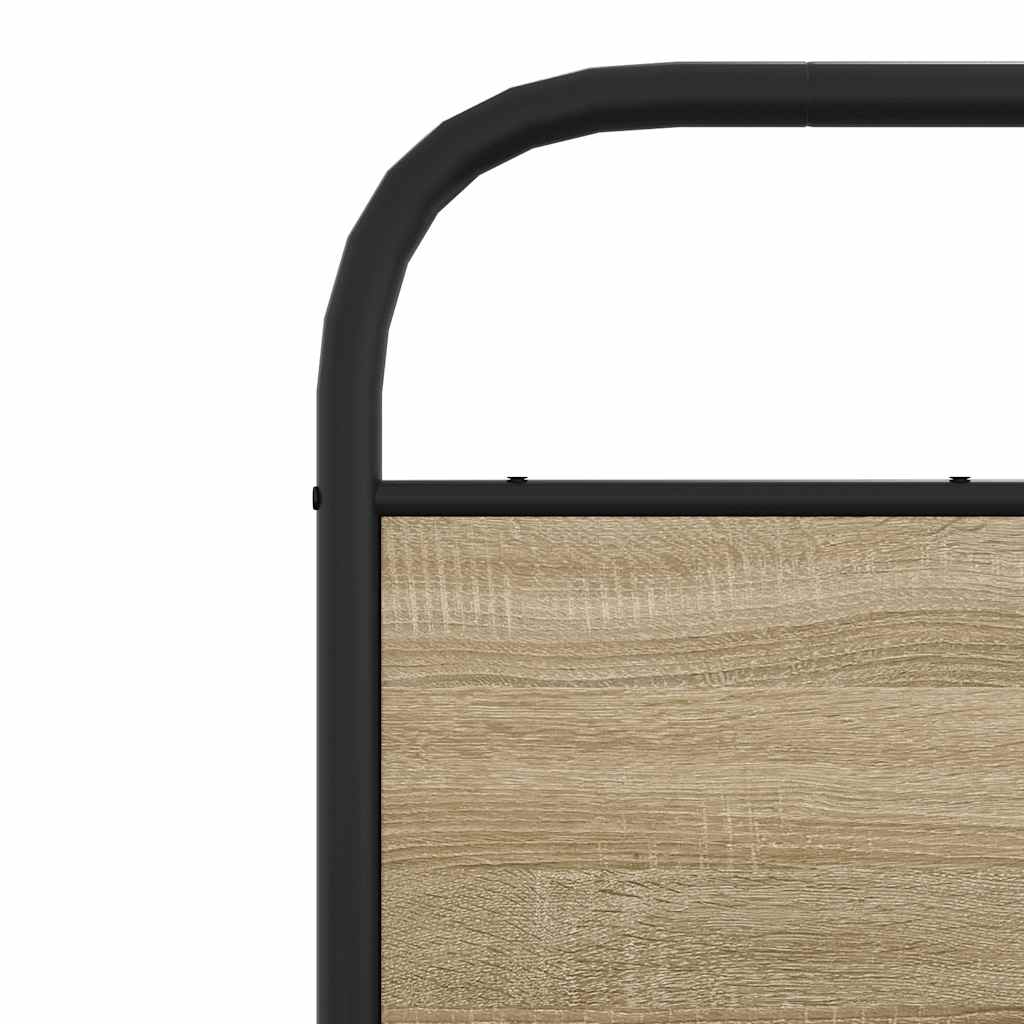 Metalni okvir kreveta bez madraca boja hrasta 200x200 cm