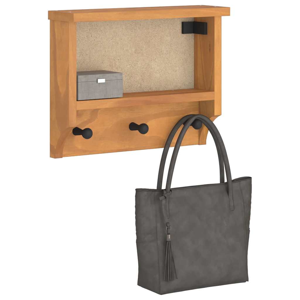 Zidna vješalica za kapute SANDNES 45x12x35 cm Masivno drvo bor