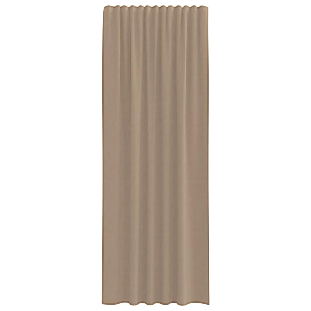 Voile zavjese s džepovima za šipke 2 kom svijetlosmeđe