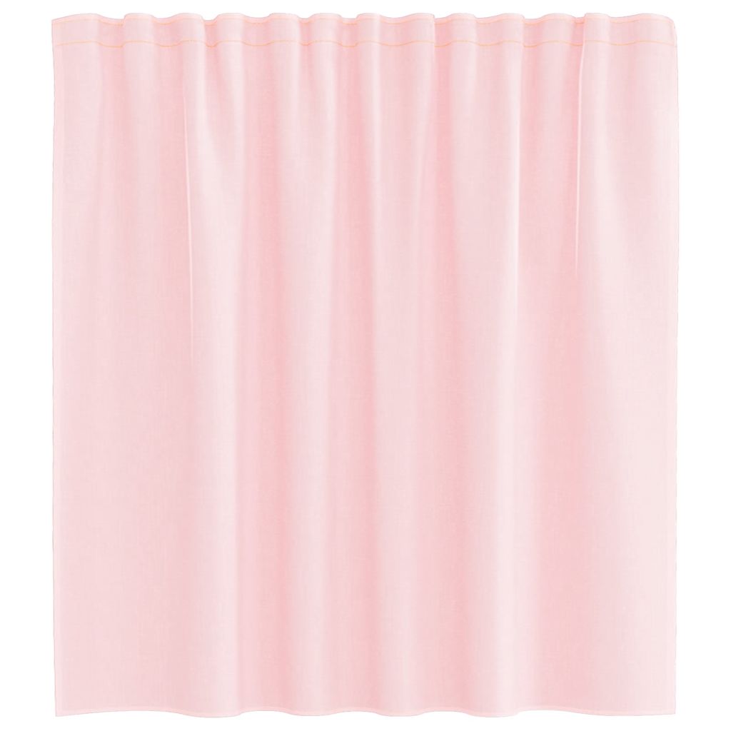 Voile zavjese s petljama 2 kom svijetlo ružičaste 140x140 cm