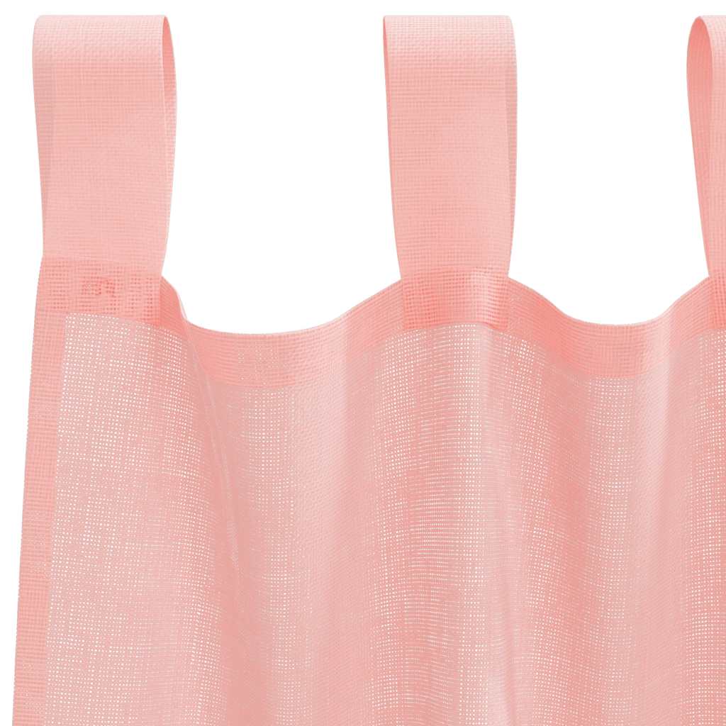 Voile zavjese s petljama 2 kom. ružičaste 140x175 cm