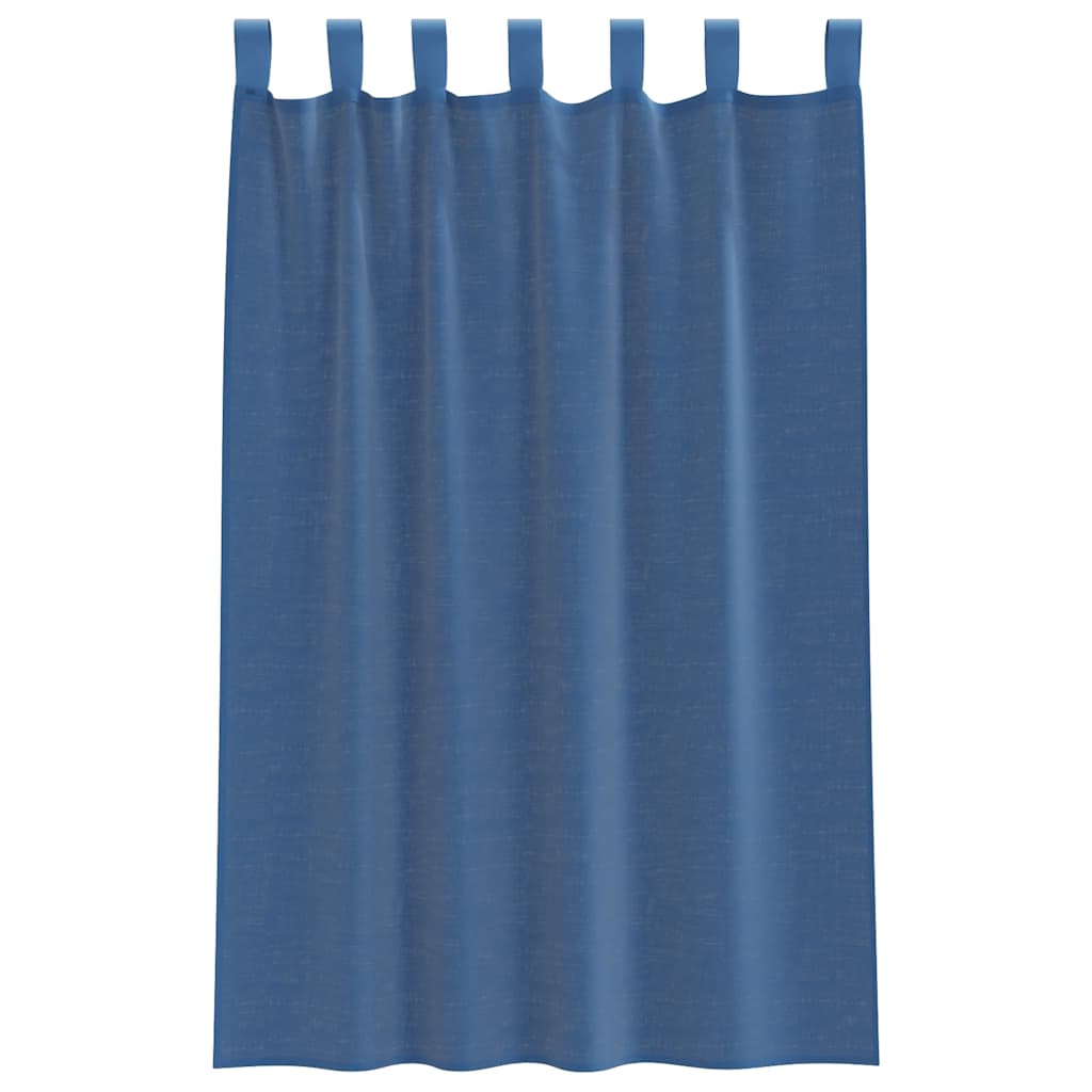Voile zavjese s petljama 2 kom. kraljevsko plave 140x175 cm