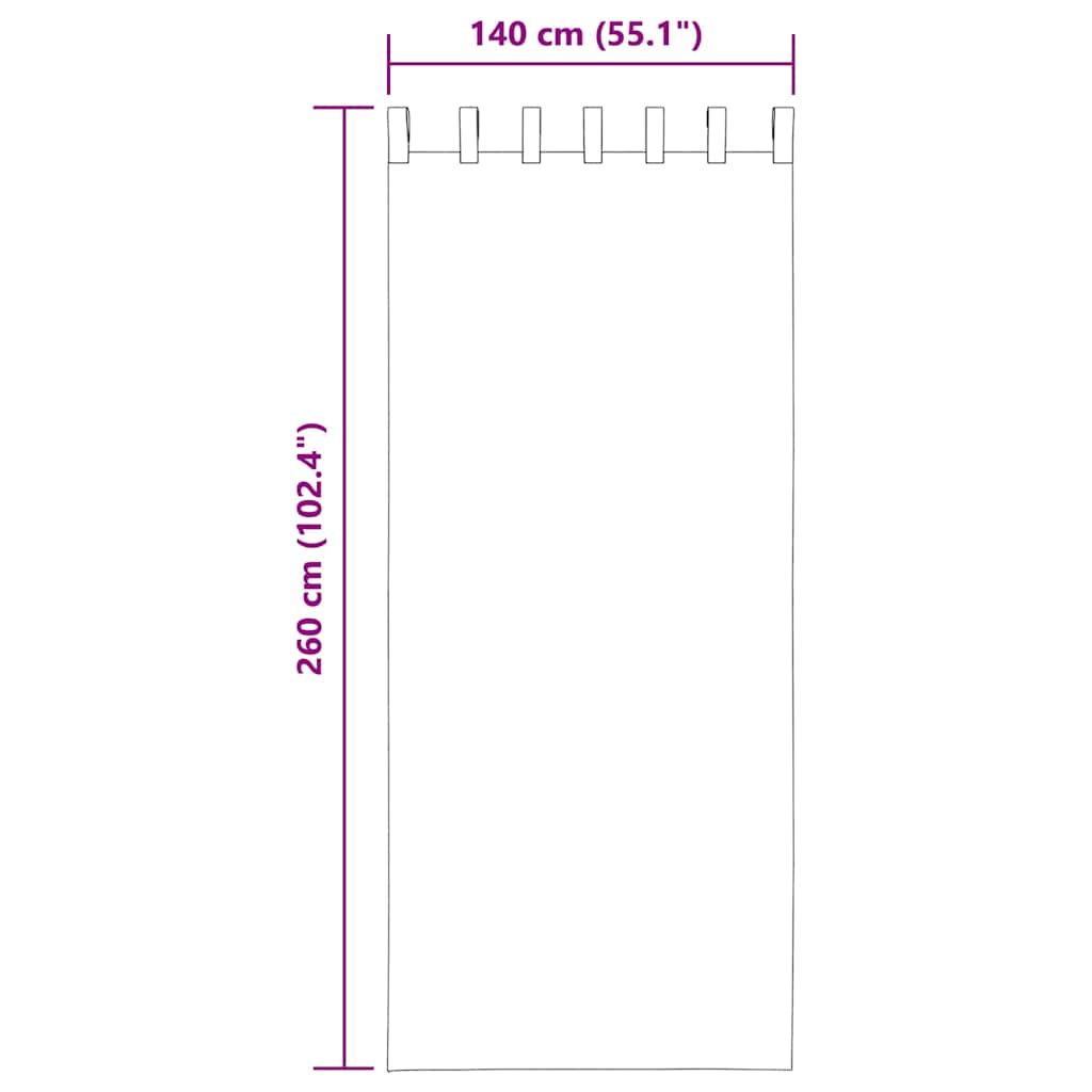 Voile zavjese s petljama 2 kom. kraljevsko plave 140x260 cm