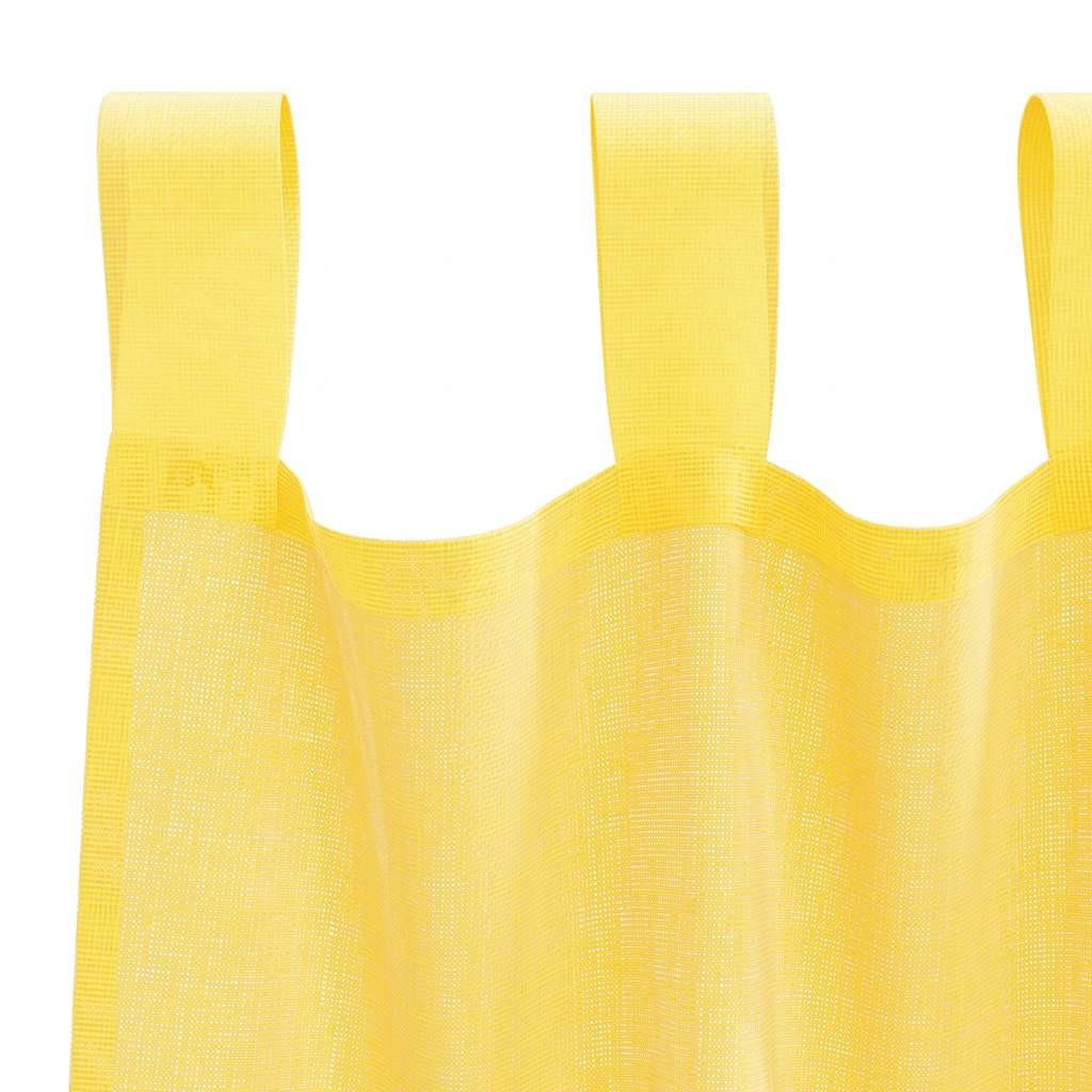 Voile zavjese s petljama 2 kom žute 140x140 cm
