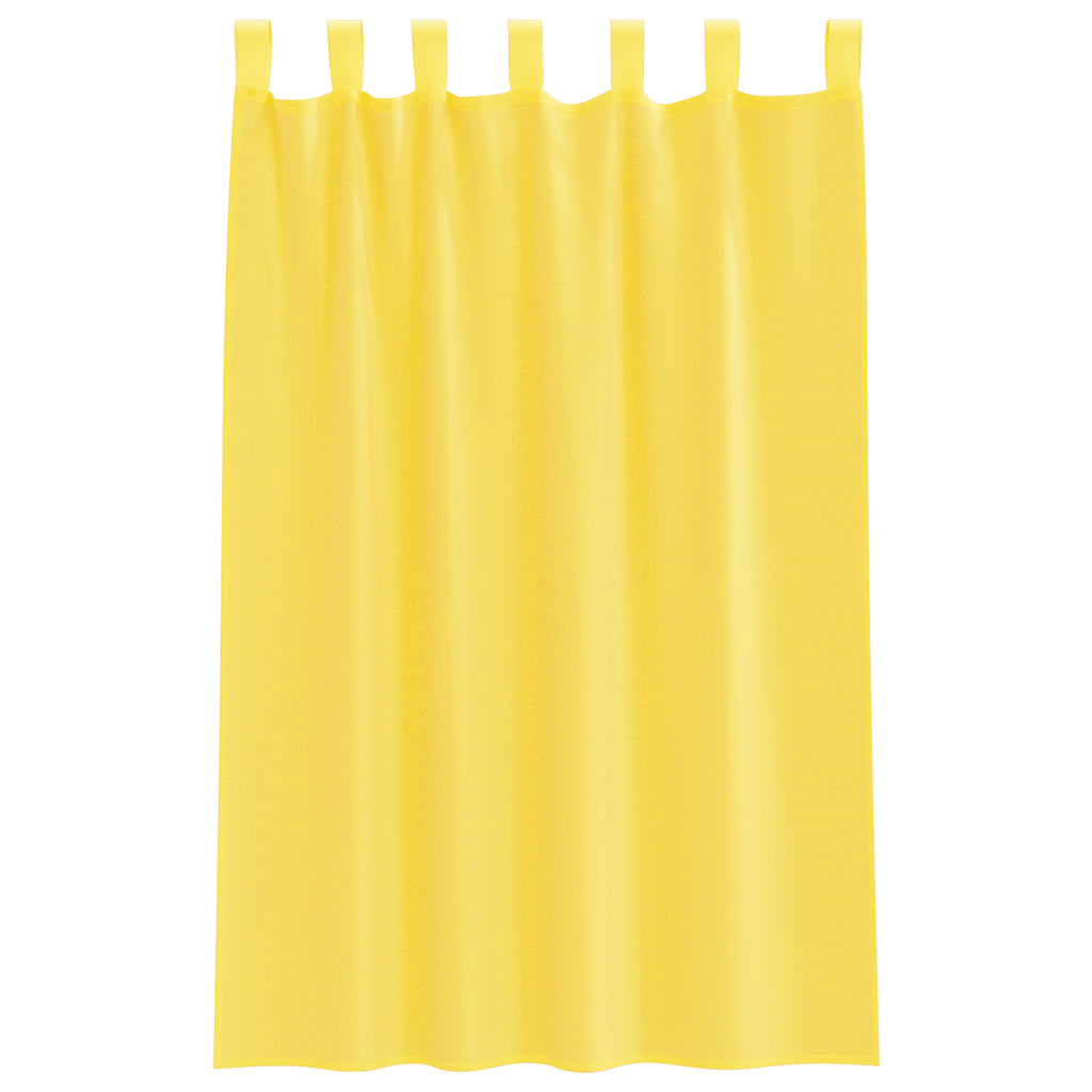 Voile zavjese s petljama 2 kom žute 140x175 cm