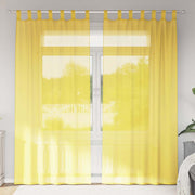 Voile zavjese s petljama 2 kom žute 140x225 cm