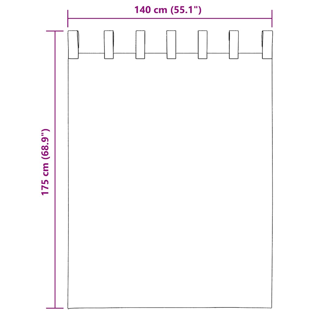 Voile zavjese s petljama 2 kom. vinsko crvene 140x175 cm