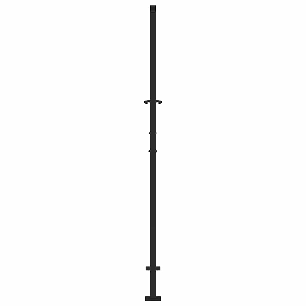 Vrtna vrata crna 100x175 cm dizajn s čeličnim krilom