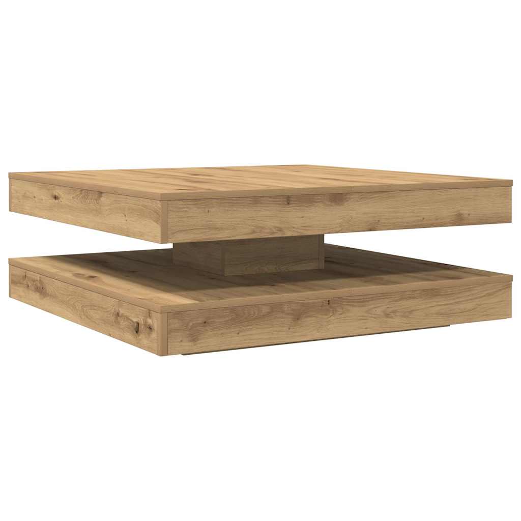 Klub stolić rotirajući za 360 stupnjeva, Artisan hrast 90x90x34,5 cm