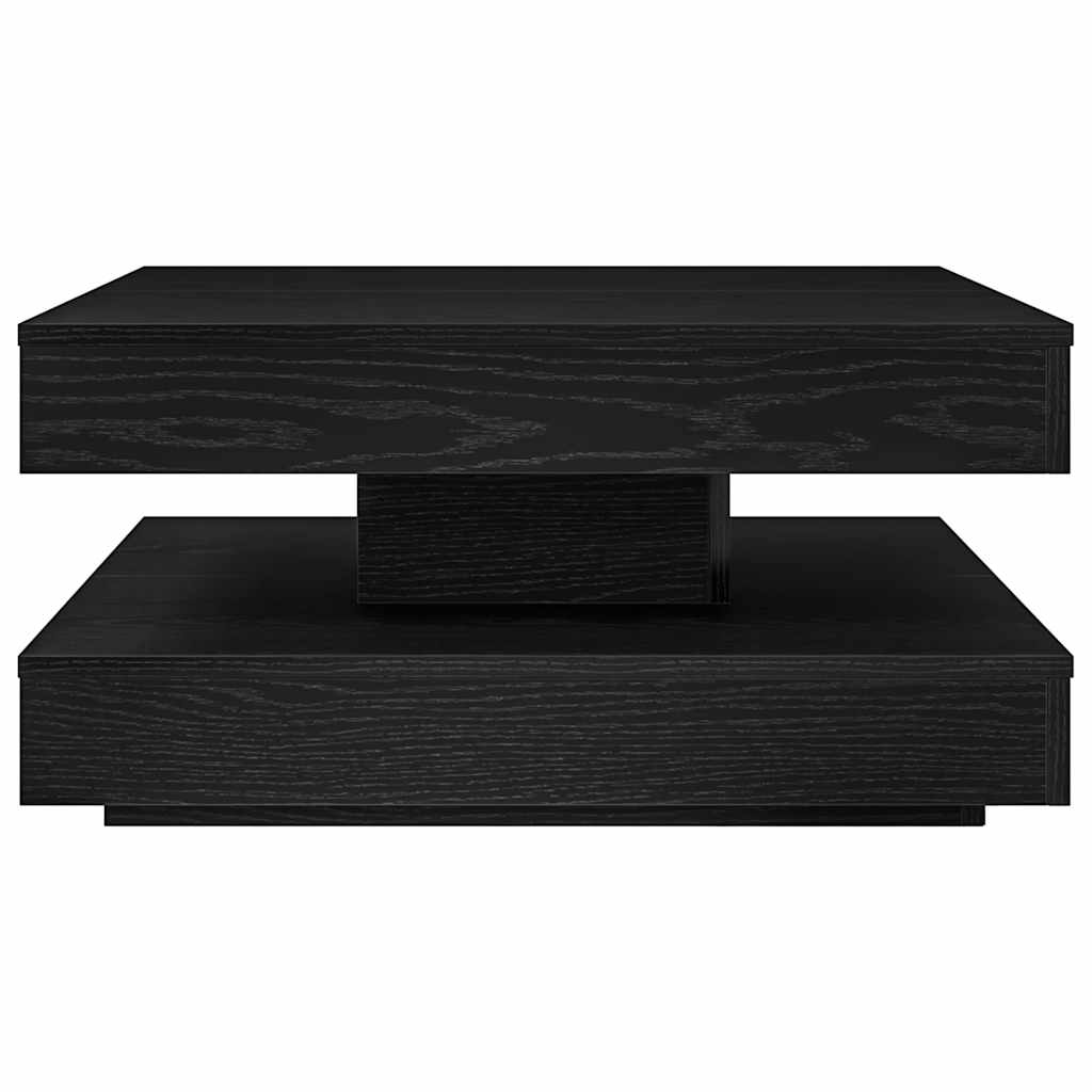 Klub stolić rotirajući za 360 stupnjeva crni 70x70x34,5 cm