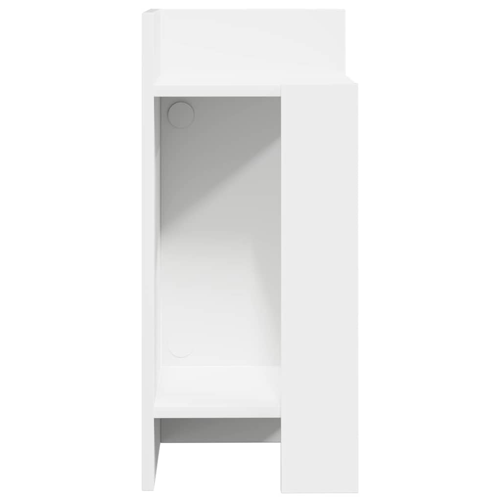 Pomoćni stolići 2 kom s policom bijeli 25,5x27x60 cm