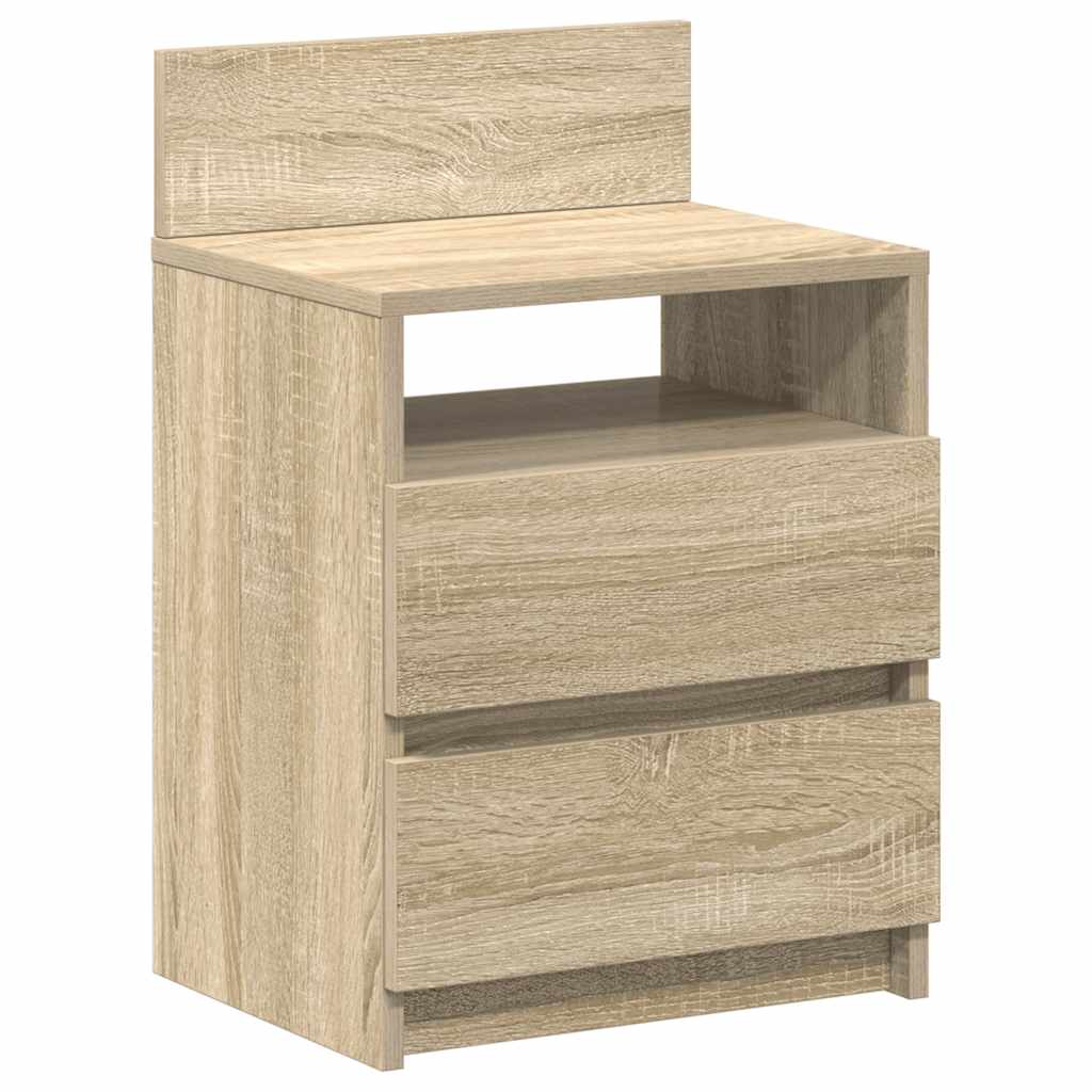 Noćni ormarići 2 kom s 2 ladice Sonoma hrast 40x33x60 cm
