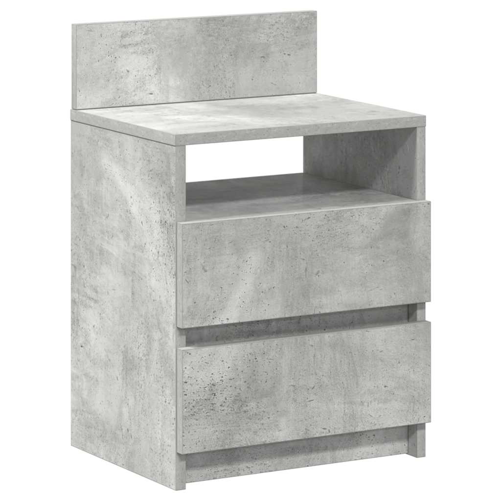 Noćni ormarići 2 kom s 2 ladice betonsko sive boje 40x33x60 cm