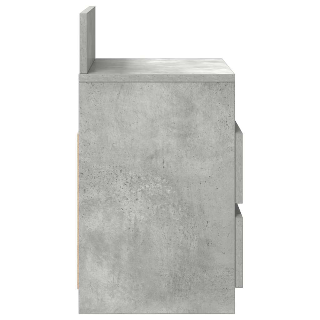 Noćni ormarići 2 kom s 2 ladice betonsko sive boje 40x33x60 cm