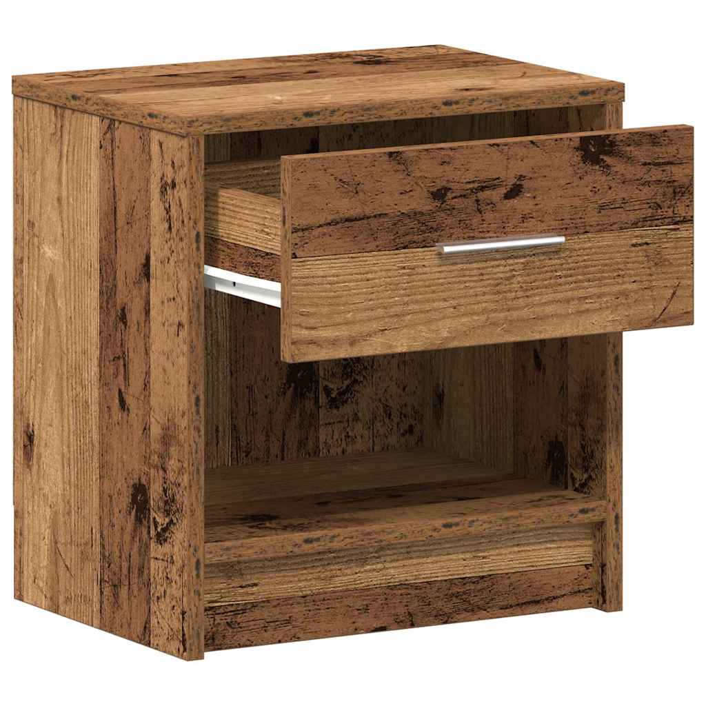 Noćni ormarići 2 kom s ladicama staro drvo 39x28x41 cm