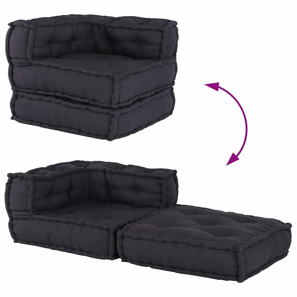 Modularna sofa Antracit 70x70x54 Tkanina