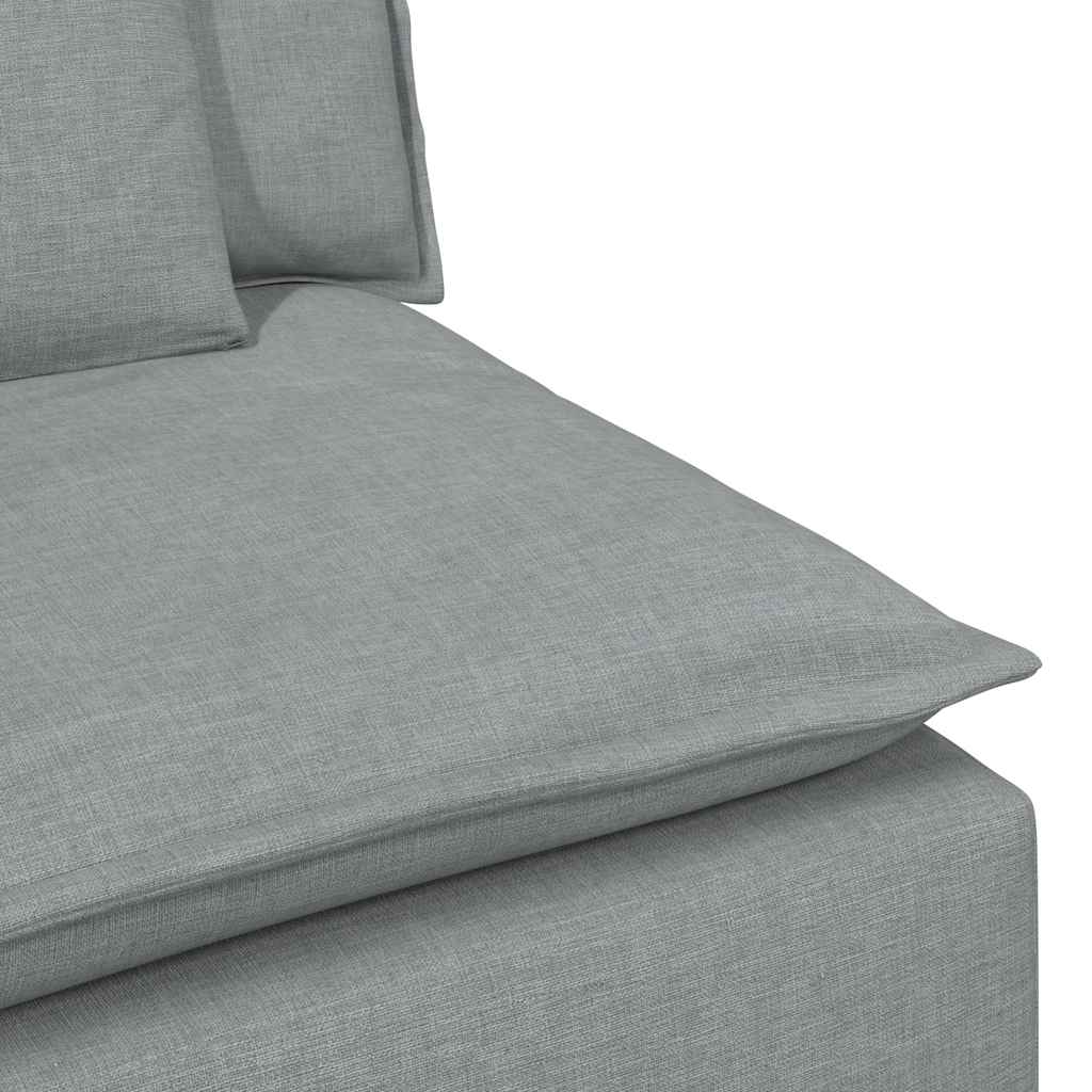 Modularna sofa s tabureom i jastucima svijetlo siva