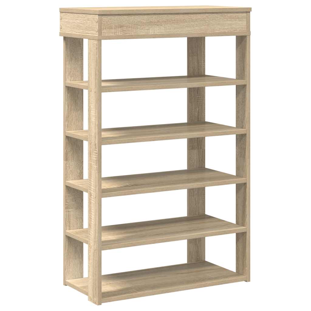 Stalak za cipele boja hrasta 60x30x98 cm konstruirano drvo